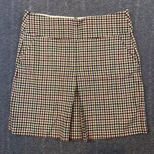 Banana Republic Womens Plaid Wool Blend Skirt Size 12 Fully Lined Fall Preppy